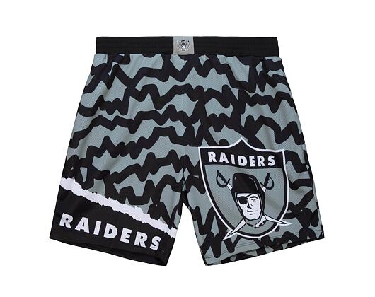 Kraťasy Mitchell & Ness NFL Jumbotron 2.0 Shorts Oakland Raiders Black / Silver