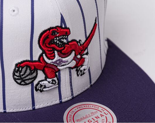 Kšiltovka Mitchell & Ness NBA Retro Pinstripe Snapback Hwc Toronto Raptors White
