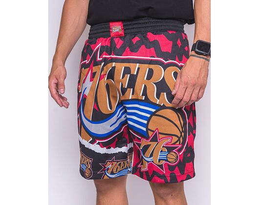 Kraťasy Mitchell & Ness NBA Jumbotron 2.0 Shorts Philadelphia 76Ers Black / Red
