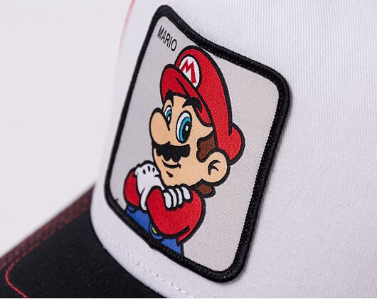 Kšiltovka Capslab Trucker - Super Mario CL/SMB/1/MAR White / Red