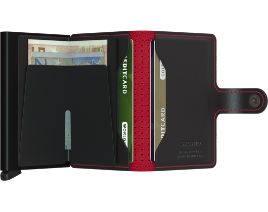 Peněženka Miniwallet Secrid Perforated Black-Red