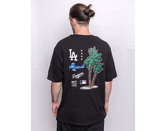 Triko New Era MLB City Oversized Tee Los Angeles Dodgers Black / White