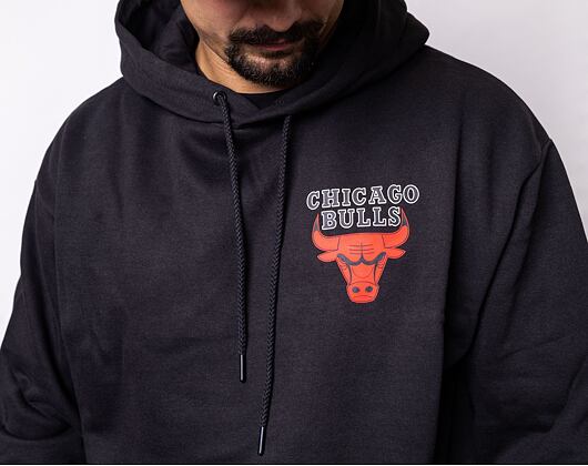 Mikina New Era NBA Half Logo Oversized Hoody Chicago Bulls Black/Red