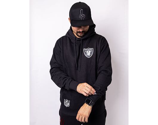Mikina New Era NFL Half Logo Oversized Hoody Las Vegas Raiders Black/White