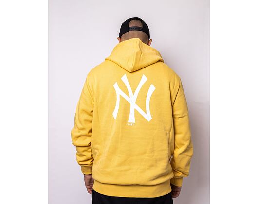 Mikina New Era MLB League Essential Back Print Hoody New York Yankees Yellow/White