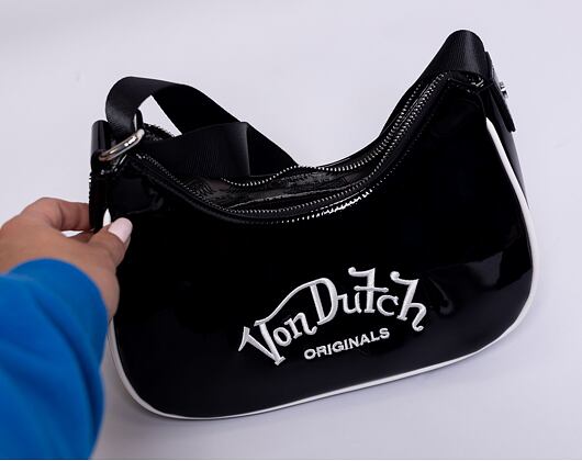 Malá kabelka Von Dutch Amy Baguette Imi Patent Black