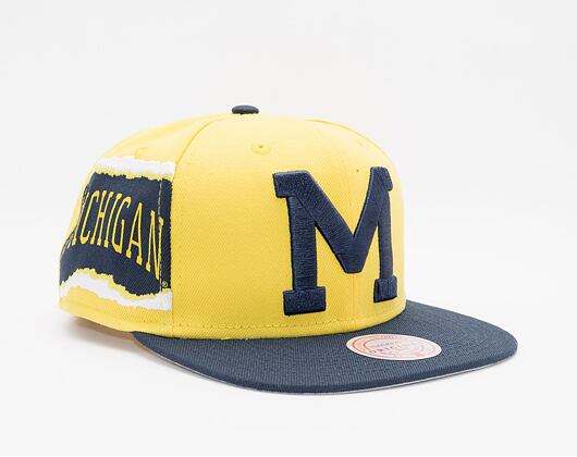Kšiltovka Mitchell & Ness Jumbotron Snapback University Of Michigan Yellow / Navy