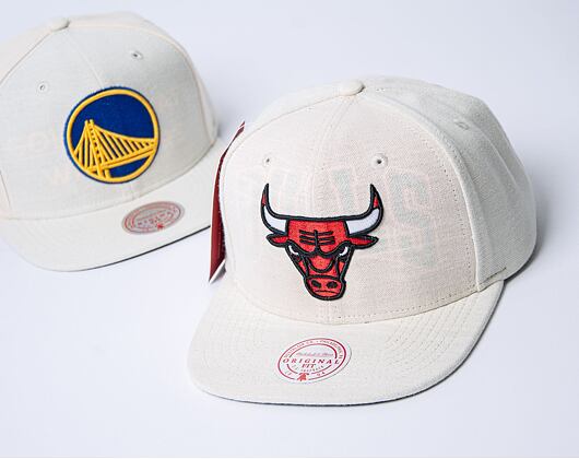 Kšiltovka Mitchell & Ness Cut Away Snapback Nba Chicago Bulls Off White