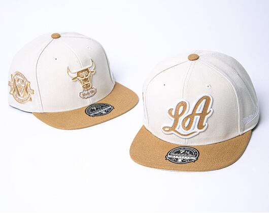 Kšiltovka Mitchell & Ness Sandman Fitted Hwc Los Angeles Lakers Off White