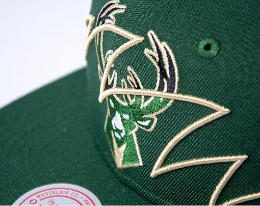 Kšiltovka Mitchell & Ness Shark Bite Snapback Nba Milwaukee Bucks Green
