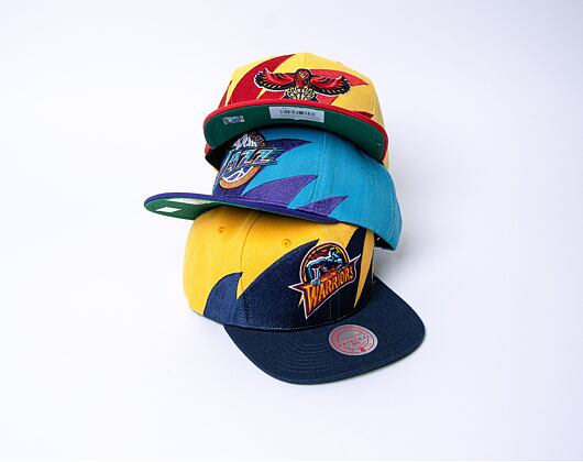 Kšiltovka Mitchell & Ness Sharktooth Snapback Hwc Golden State Warriors Yellow / Blue