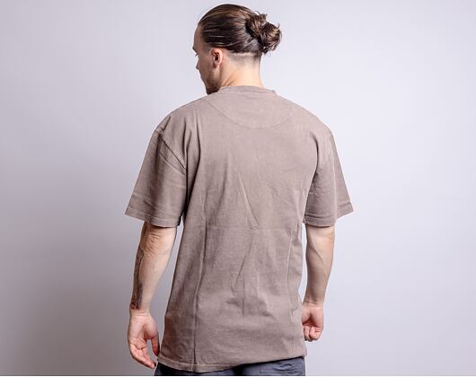 Triko Karl Kani Small Signature Destroyed Tee dark taupe