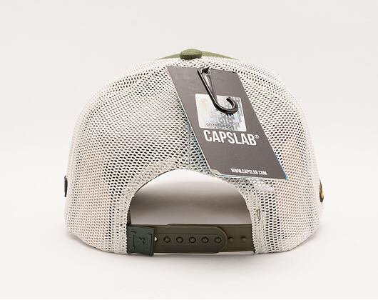 Kšiltovka Capslab - Trucker Looney Tunes - Bugs Bunny - Olive / White