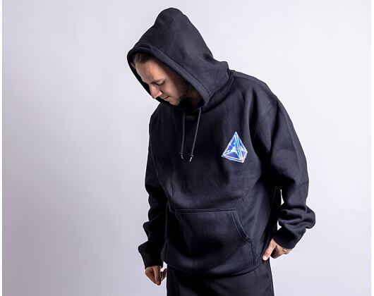 Mikina HUF Tesseract Triple Triangle Hoodie Black