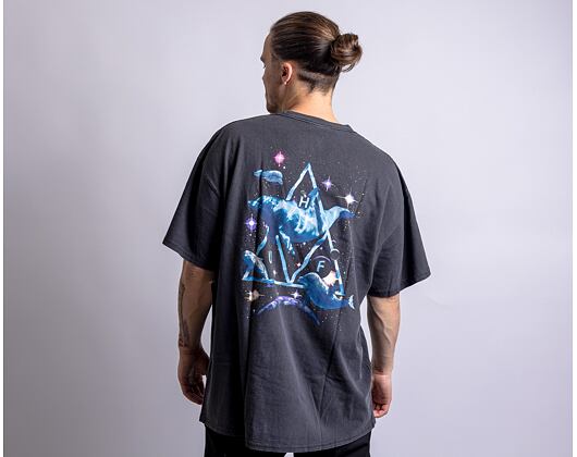 Triko HUF Space Dolphins Washed T-Shirt Black