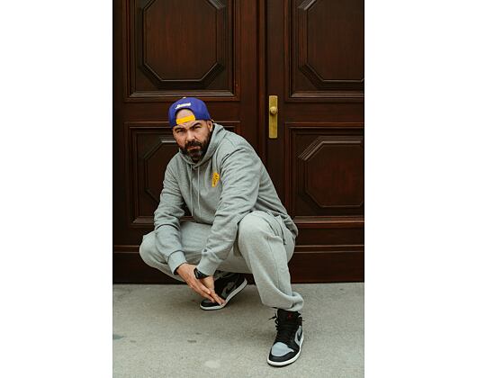 Mikina New Era NBA Half Logo Oversized Hoody Los Angeles Lakers Heather Grey