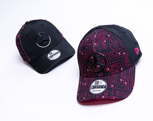 Kšiltovka New Era 9FORTY Rep All Over Print Mercedes-Benz Grand Prix Black / Digi Print