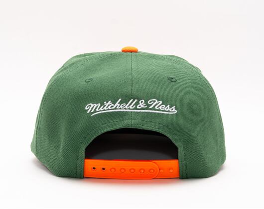 Kšiltovka Mitchell & Ness LOGO BILL SNAPBACK University Of Miami Green