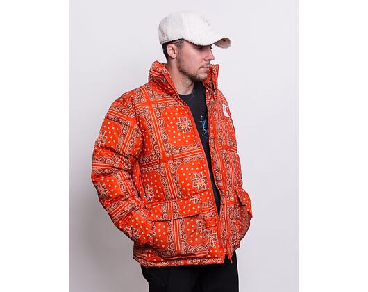 Bunda Karl Kani OG Paisley Puffer Jacket dark orange/white/black