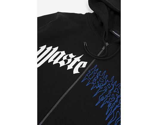 Mikina Wasted Paris Hoodie Zip Dark Pitcher - Black