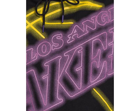 Mikina New Era NBA Enlarged Neon Pull Over Hoody Los Angeles Lakers Black/Purple