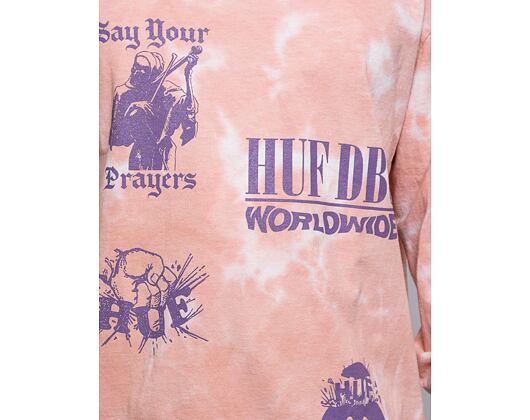 Triko HUF Disorder Longsleeve coral