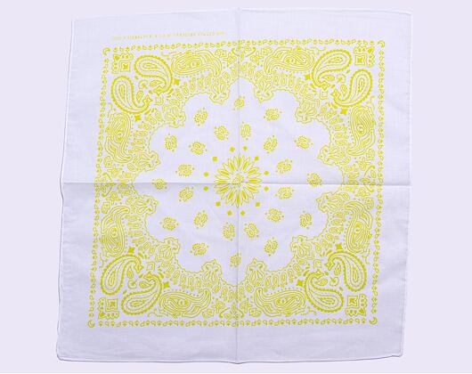 Šátek Urban Classics Bandana White/Yellow