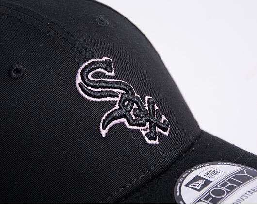 Kšiltovka New Era 9FORTY MLB Team Outline Chicago White Sox Black / Rose Pink