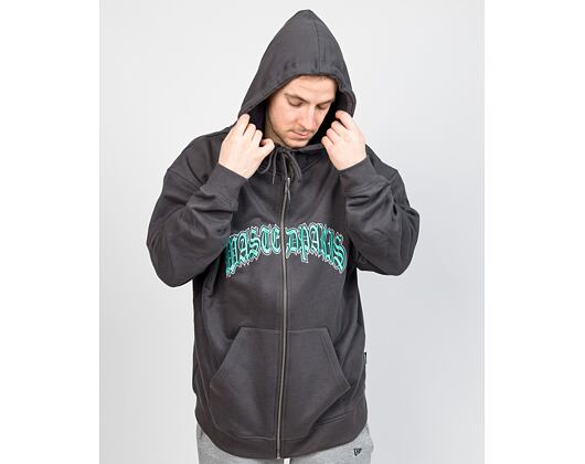 Mikina Wasted Paris Hoodie Zip Chill Kingdom - Smoked Black