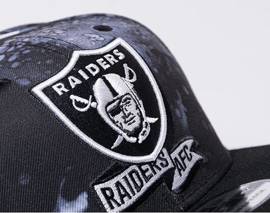 Kšiltovka New Era 9FIFTY NFL22 Sideline "Ink Dye" Las Vegas Raiders Black / White