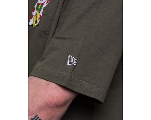 Triko New Era Character Oversized Tee New Olive / Optic White
