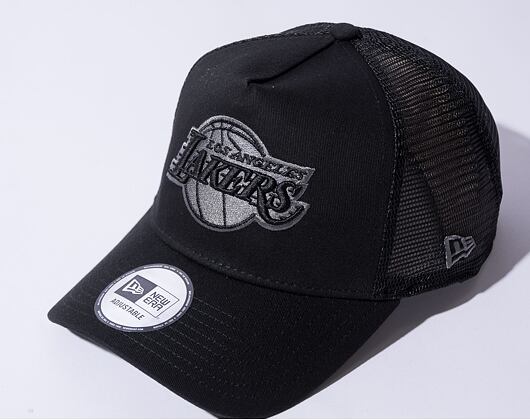 Kšiltovka New Era 9FORTY A-Frame Trucker NBA Black on Black Team Logo Los Angeles Lakers - Black