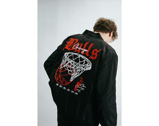 Custom Bunda New Era x Adam Wave Chicago Bulls Tribute Bomber Black / Red