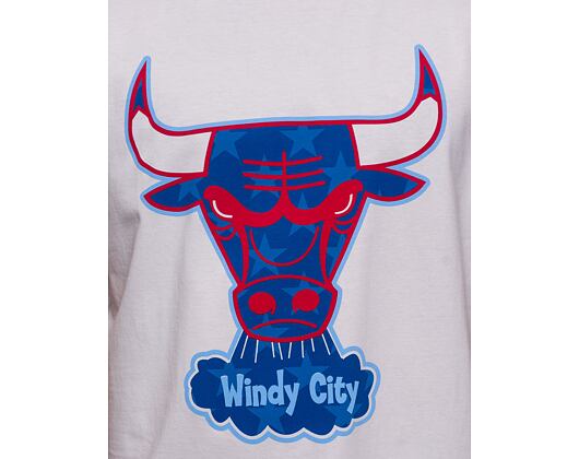 Triko Mitchell & Ness NBA Americana Tee Chicago Bulls Cream