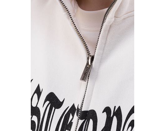 Mikina Wasted Paris Hoodie Full Zip Sick White