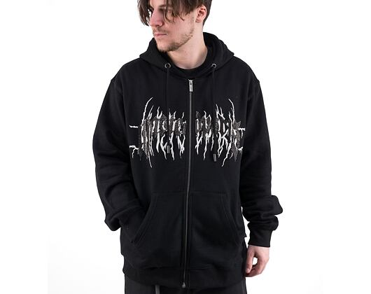 Mikina Wasted Paris Hoodie Zip Iron Bliss Black