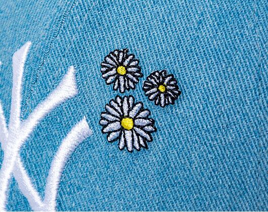 Dámská kšiltovka New Era 9FORTY Womens MLB Denim Daisy New York Yankees Sky Blue / Optic White