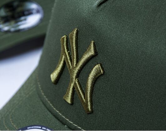 Dětská kšiltovka New Era 9FORTY Kids A-Frame Trucker MLB Tonal Mesh New York Yankees Olive
