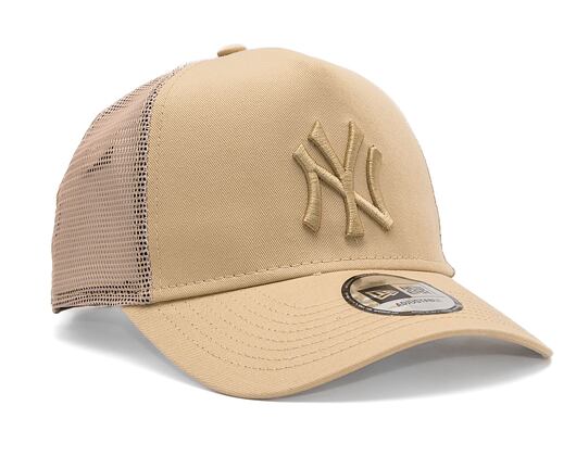 Kšiltovka New Era 9FORTY A-Frame Trucker MLB Tonal Mesh New York Yankees Oat Milk