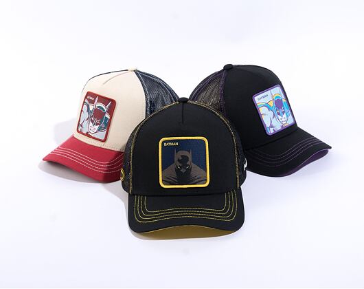 Kšiltovka Capslab Batman - Batman Black/Yellow Trucker Black / Yellow