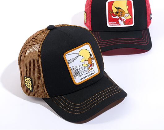 Kšiltovka Capslab Speedy Gonzales - Speedy Gonzales v.3 Trucker Black / Caramel