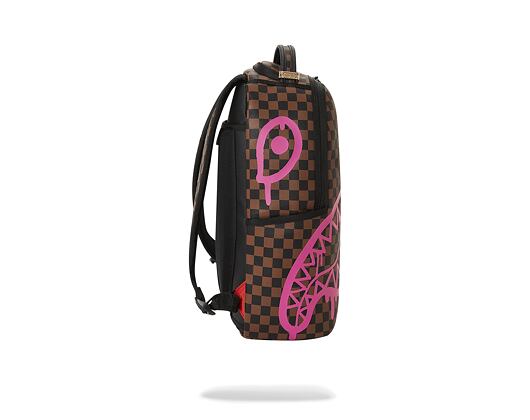 Batoh Sprayground Pink Drip Brown Check DLX Backpack