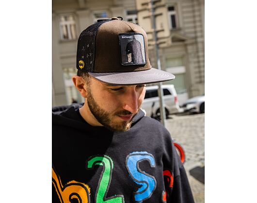 Kšiltovka Capslab Batman - Batman Flat Trucker Black / Grey