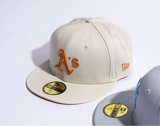 Kšiltovka New Era 59FIFTY MLB League Essential Oakland Athletics Stone / Tech Blue