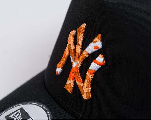 Kšiltovka New Era 9FORTY A-Frame Trucker MLB Seasonal Infill Trucker New York Yankees Black / Orange
