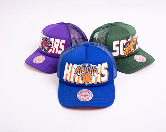 Kšiltovka Mitchell & Ness NBA Billboard Trucker Snapback New York Knicks Blue