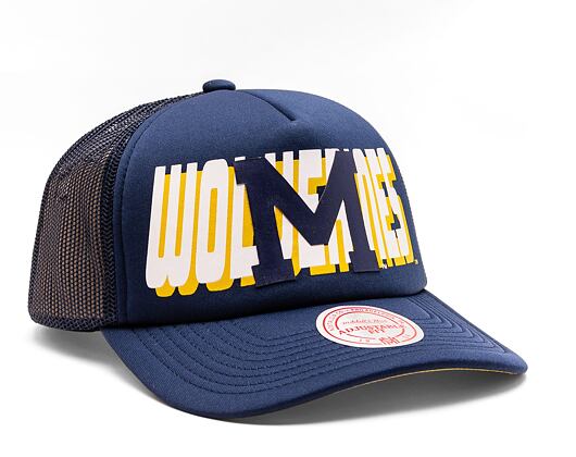 Kšiltovka Mitchell & Ness NCAA Billboard Trucker Snapback University Of Michigan Navy