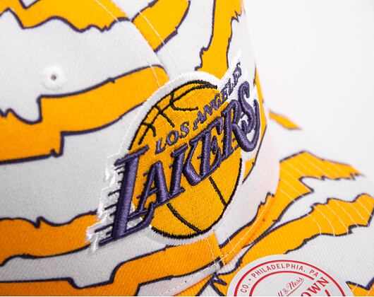 Kšiltovka Mitchell & Ness NBA Krookz Pro Snapback Los Angeles Lakers White / Yellow
