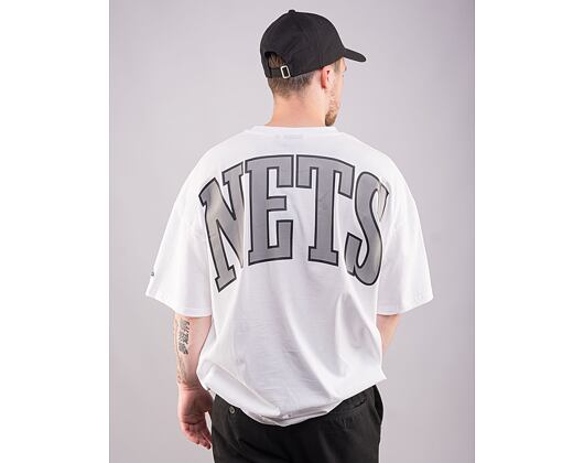 Triko New Era NBA Infill Logo Oversized Tee Brooklyn Nets White / Black