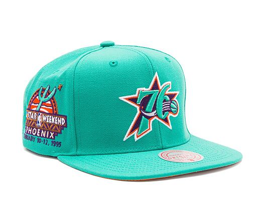 Kšiltovka Mitchell & Ness NBA Desert Green Snapback Hwc Philadelphia 76Ers Teal